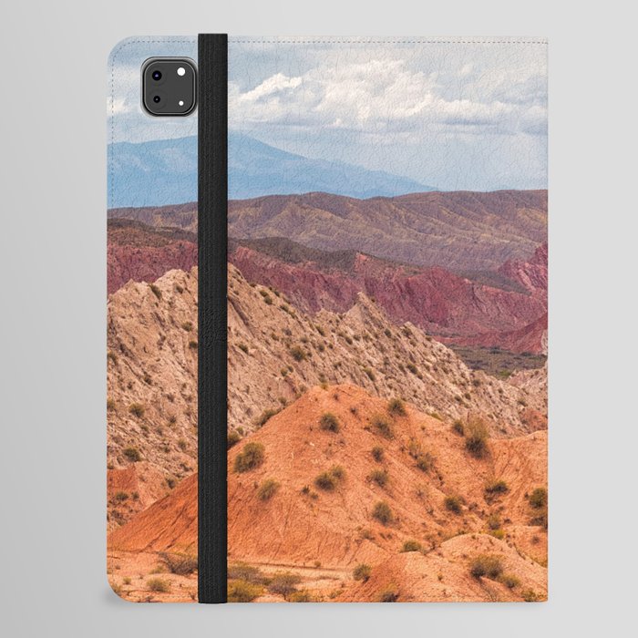 Argentina Photography - Orange Badlands Covered By Small Bushes iPad Folio Case