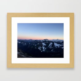 Mountain Top Sunset Framed Art Print