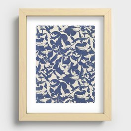 Pigeons In White and Blue (1928) Recessed Framed Print