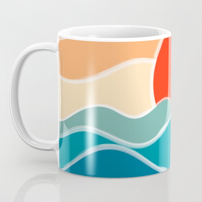 pattern design decor ideas inspiration waves minimalist aesthetic | Coffee  Mug