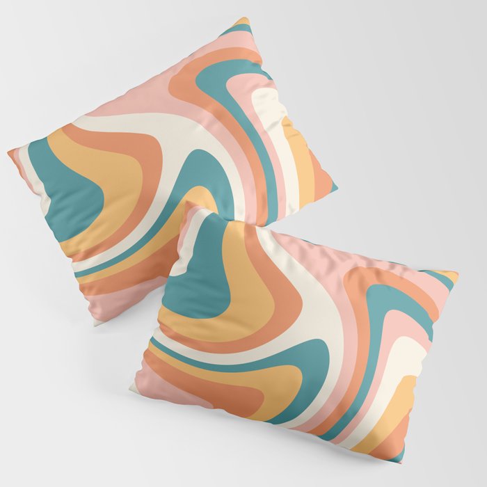 Abstract Wavy Stripes LXIII Pillow Sham