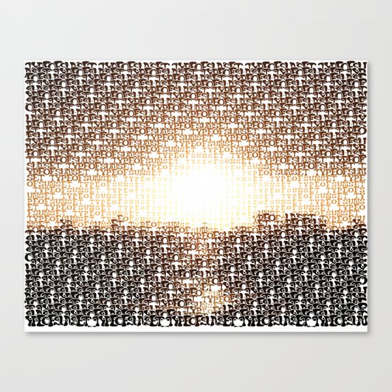 Type of Sunset Canvas Print