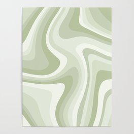 Abstract Wavy Stripes LXXVIII Poster