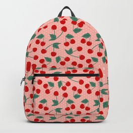 Cherry Kitsch on Pink Backpack