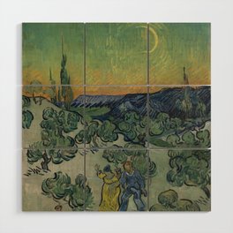 A Walk at Twilight - Vincent van Gogh Wood Wall Art