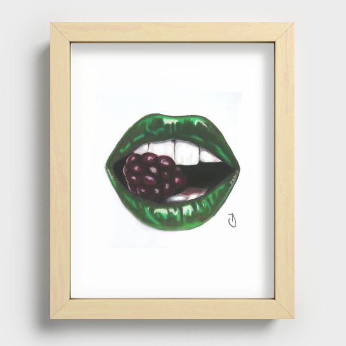 Mouth berrie Recessed Framed Print