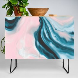 Pink and blue tide Credenza