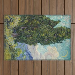 Vincent van Gogh - Cypresses Outdoor Rug