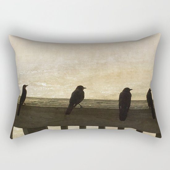Four Blackbirds Rectangular Pillow