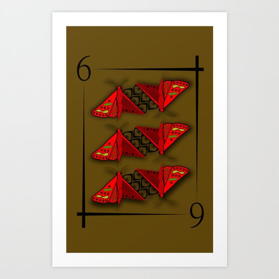 6 of Moths Art Print