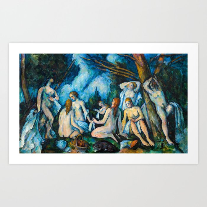 The Large Bathers, Les grandes baigneuses, 1894-1906 by Paul Cezanne Art Print
