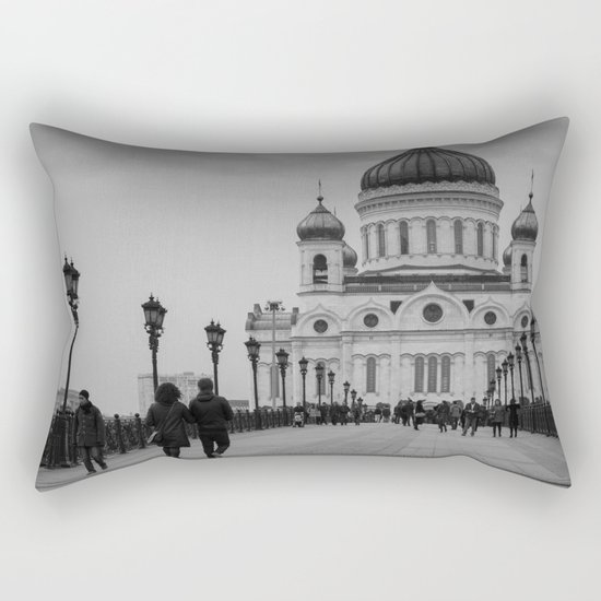 the Cathedral of Christ the Savior in Moscow Rectangular Pillow