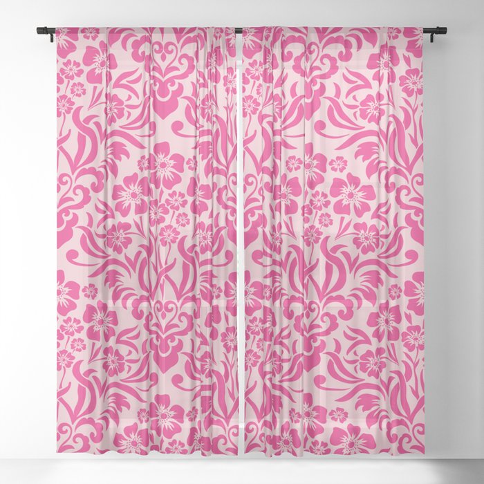 Damask Pattern 6 Sheer Curtain