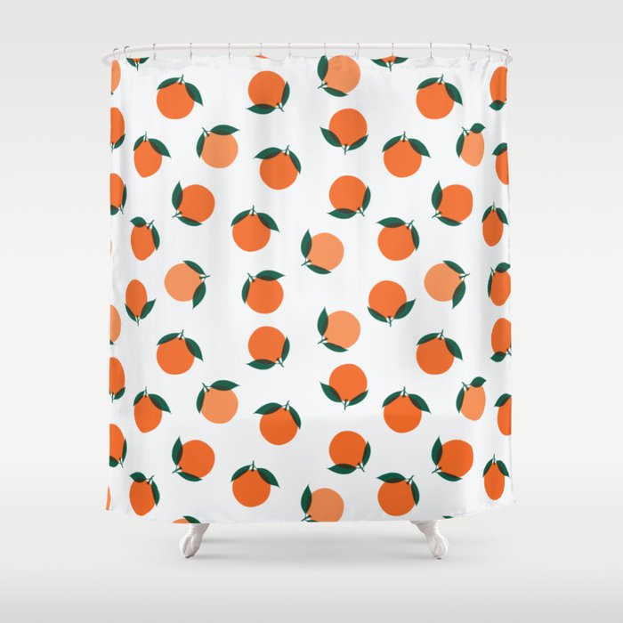California Wild Oranges Shower Curtain
