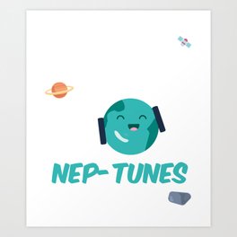 Neptune Astronomy Space Hobbie Shirt Art Print
