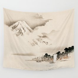 View Of Mount Fuji Traditional Japanese Landscape Wall Tapestry