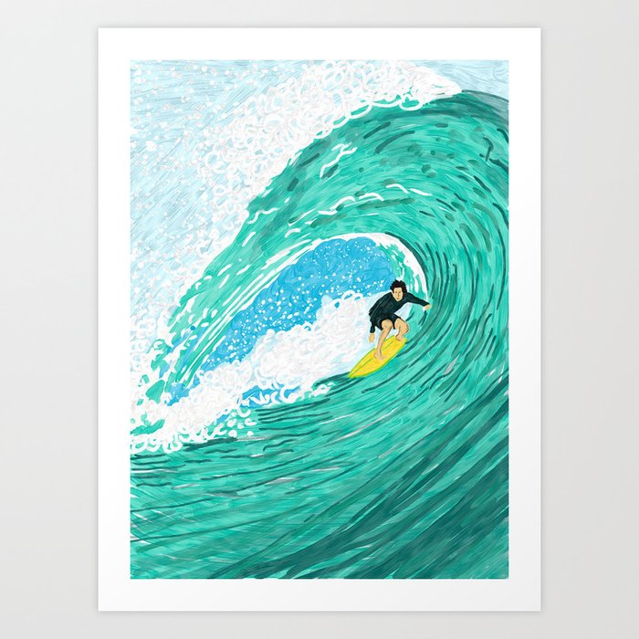 Big wave surfer Art Print
