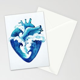 Left my Heart in the Ocean Stationery Card