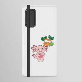 Axolotl With Ireland Balloons Cute Animals Android Wallet Case