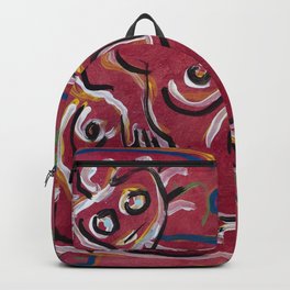 "Unsatisfied" Backpack | Erotica, Erotic, Painting, Acrylic, Female, Penis, Male, Man, Breasts, Sex 