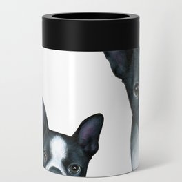 Dog 128 Boston Terrier Dogs black and white Can Cooler