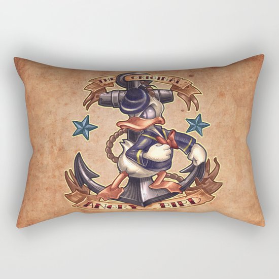 The Original Angry Bird Rectangular Pillow