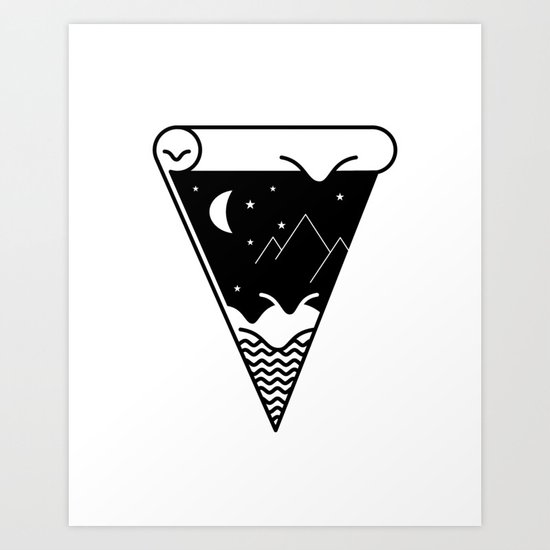 Slice of the night landscape Art Print