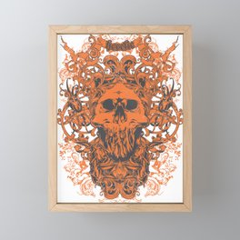 Scary Skull Framed Mini Art Print