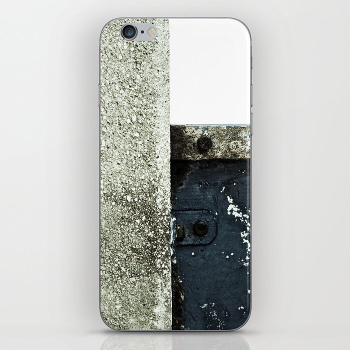 White Blue Concrete iPhone Skin
