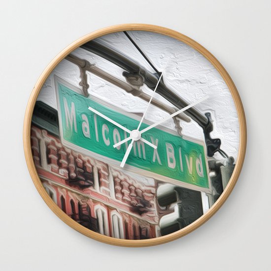 Malcom X Blvd Wall Clock