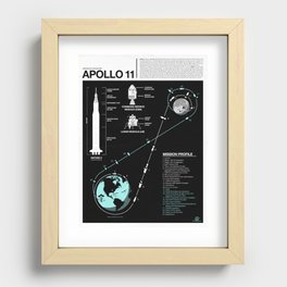 Apollo 11 Mission Diagram Recessed Framed Print