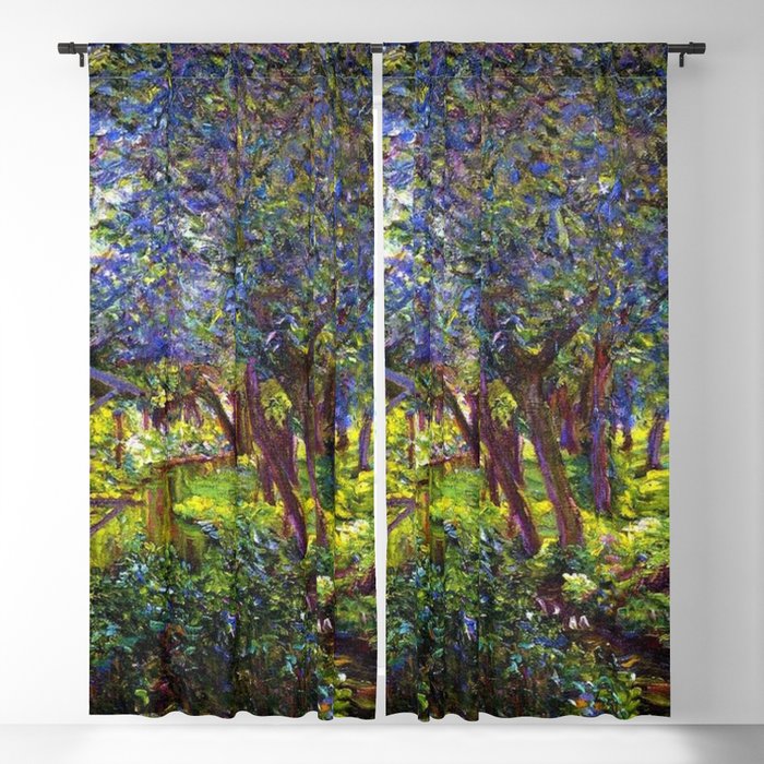 Giverny Blossoming Lilac Landscape, in Monet's Garden by Lillian Cabot Perry Blackout Curtain
