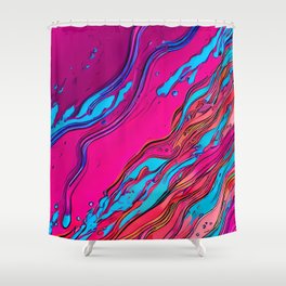 Abstract Liquid Art Pattern Shower Curtain