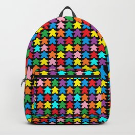 Multicolored Meeples by Blackburn Ink Backpack | Playingcards, Colorful, Game, Fun, Pawn, Tabletop, Meeple, Gamer, Play, Meeples 