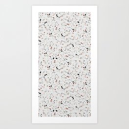 White Terrazzo marble Art Print