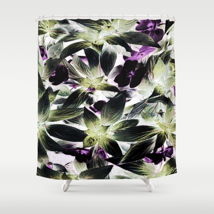 TROPICAL LEAVES Shower Curtain