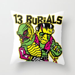 13 Burials - Franken creature Throw Pillow