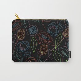 Outlines Big flowers Carry-All Pouch
