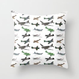 Multiple WW2 Airplanes Throw Pillow