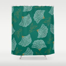 Seamless pattern with decorative flowers Shower Curtain