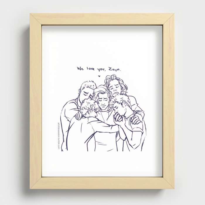 We Love You, Zayn- OT5 Recessed Framed Print