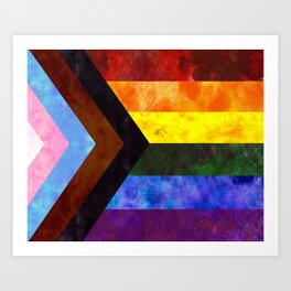Progress Pride Quilt Art Print