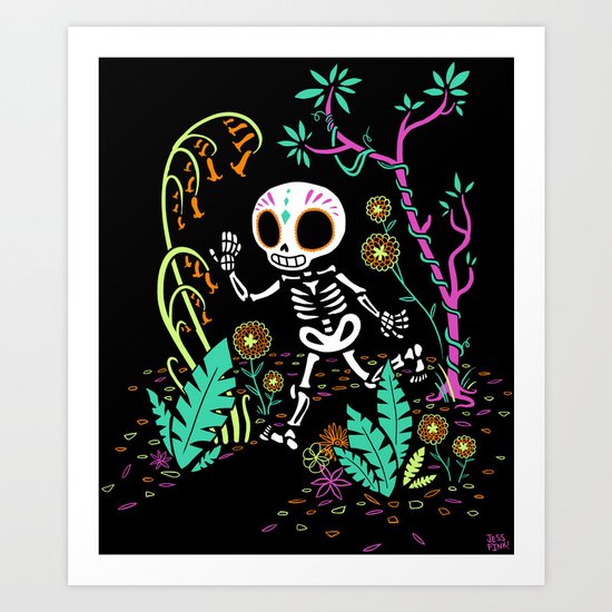 Sugar Skull Jungle Art Print