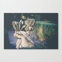 Cupid Love Statue Photograph Canvas Print