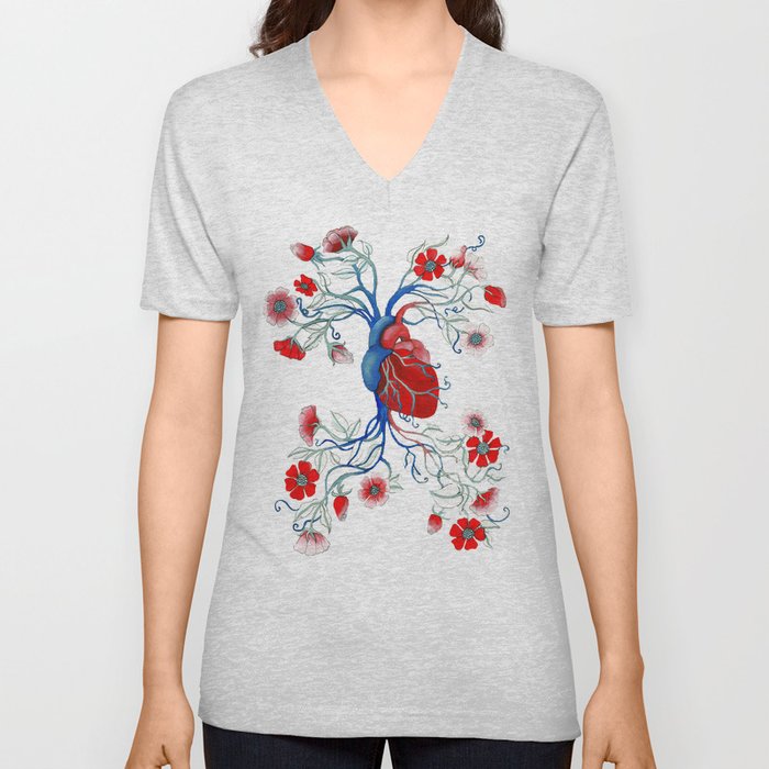 Romantic Anatomy V Neck T Shirt