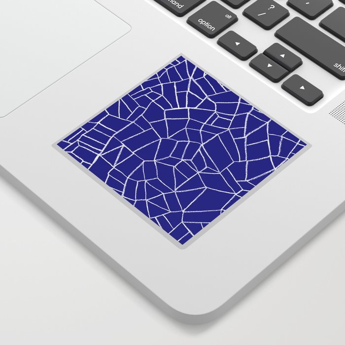 Cubismo in blue and white Sticker