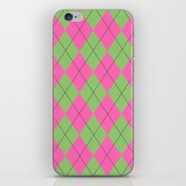 Geometric Triangle Neon Pink Pattern iPhone Skin