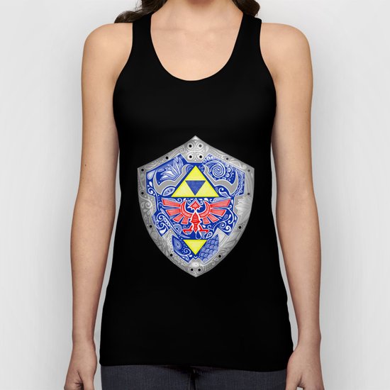 Zelda's shield - black Unisex Tank Top