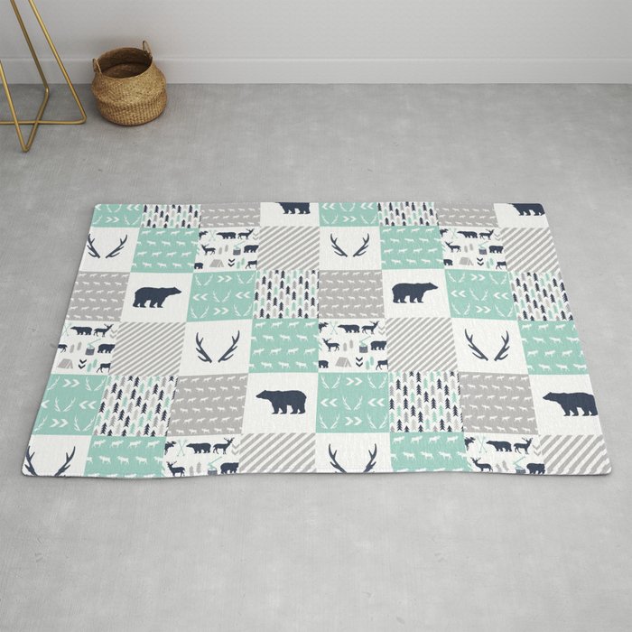 mint green rug for nursery