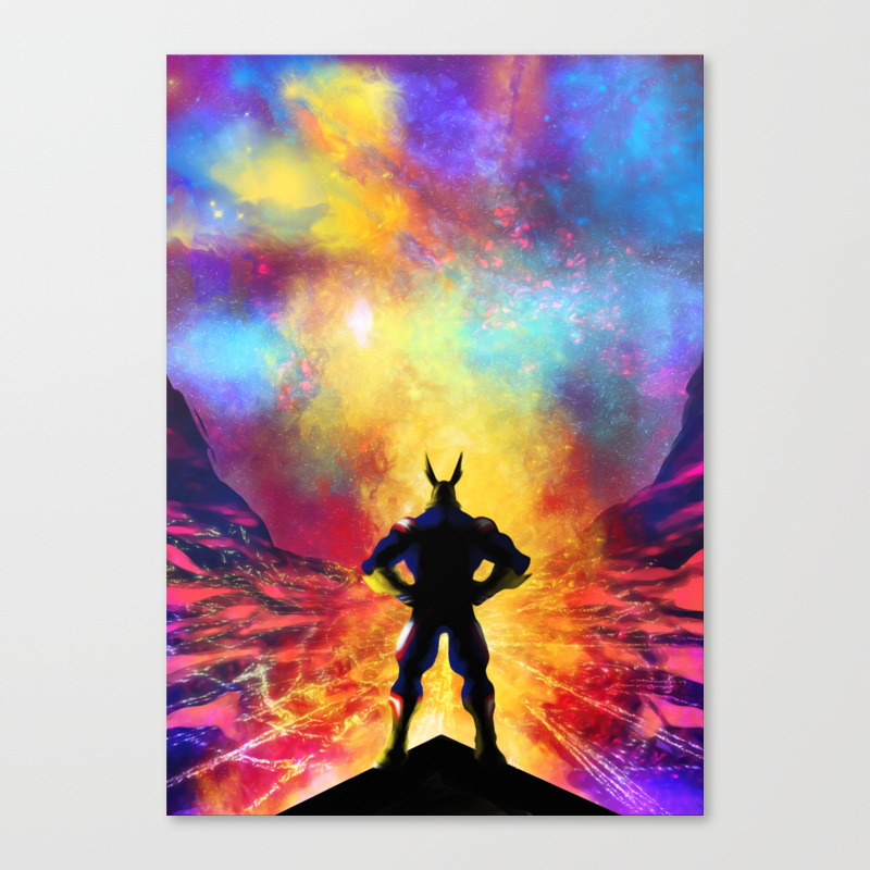 My Hero Academia Inspired Painting All Might Canvas Print By